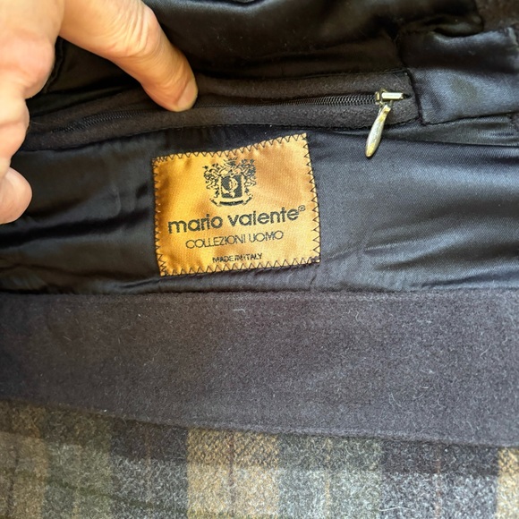 MARIO VALENTE Parka—Wool & Cashmere Blend—Mens 38—Plaid Lining—Made in ITALY—VG+ - Picture 14 of 16